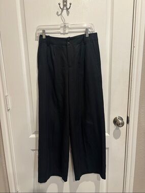 Madewell Black Wide-Leg Pants with Pleats 2P